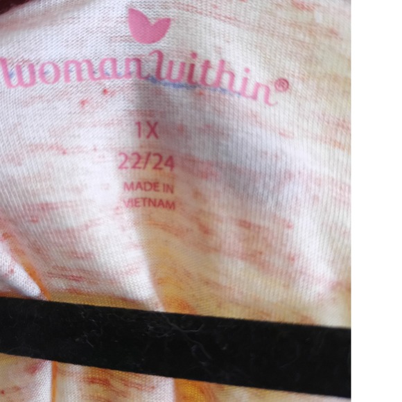 Woman Within T-Shirt Plus Size‎ 1X 22 24 Soft Pink Heathered S/S Tee Shirt Top - Picture 4 of 9